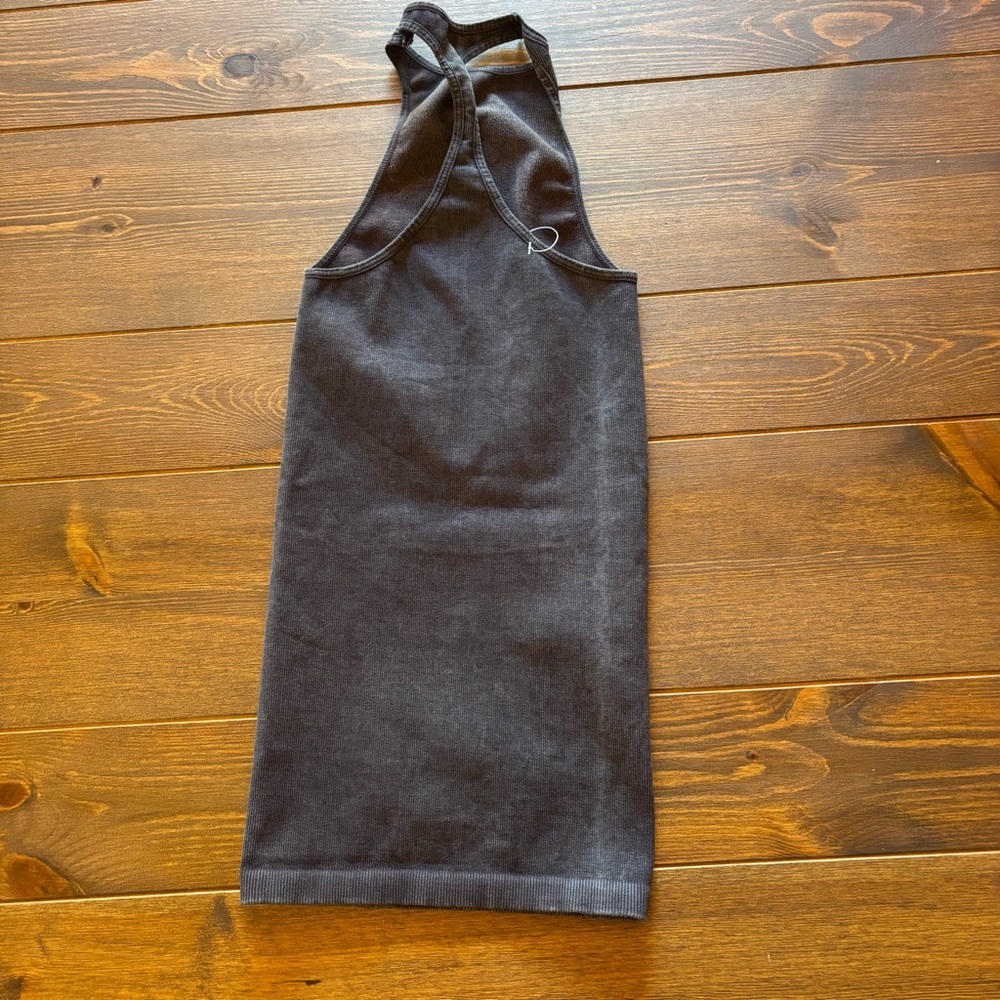 Free People Movement Seamless Racerback Racing Heart Tank | Washed Black |XS/S - Picture 4 of 7